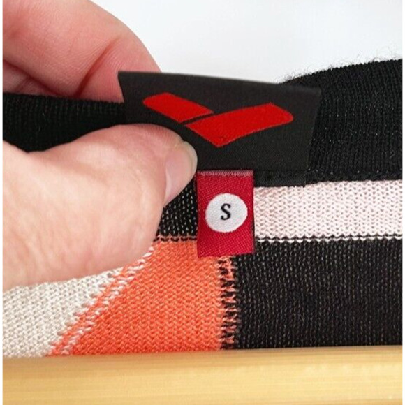 Happy Sheep Geometric Pull-Over Sweater Small Multicolor Preppy Designer Light - Picture 6 of 9